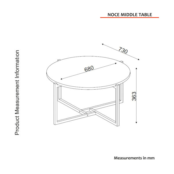 Ivy Bronx Noce coffee table with round marble effect metal feet